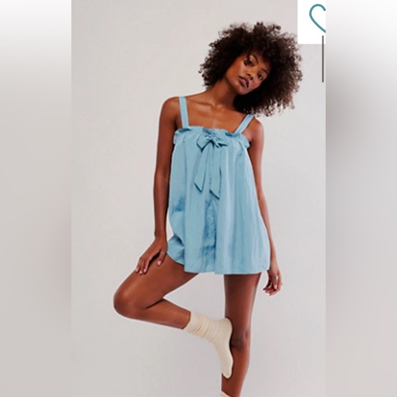 Free People Pants - Free People Intimately Forever Young Romper in Milky Blue Size XS RT $78 NWOT